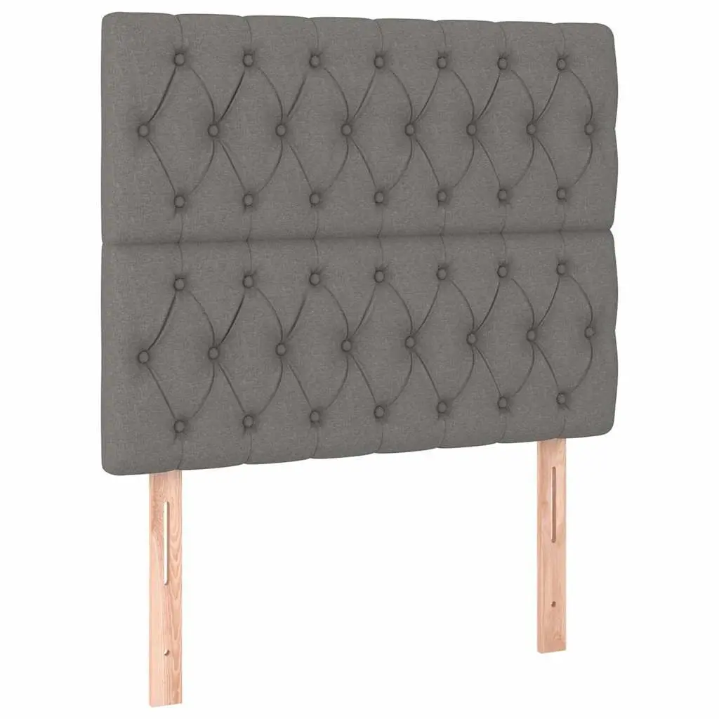 Adjustable Height LED Headboard in Grey Fabric