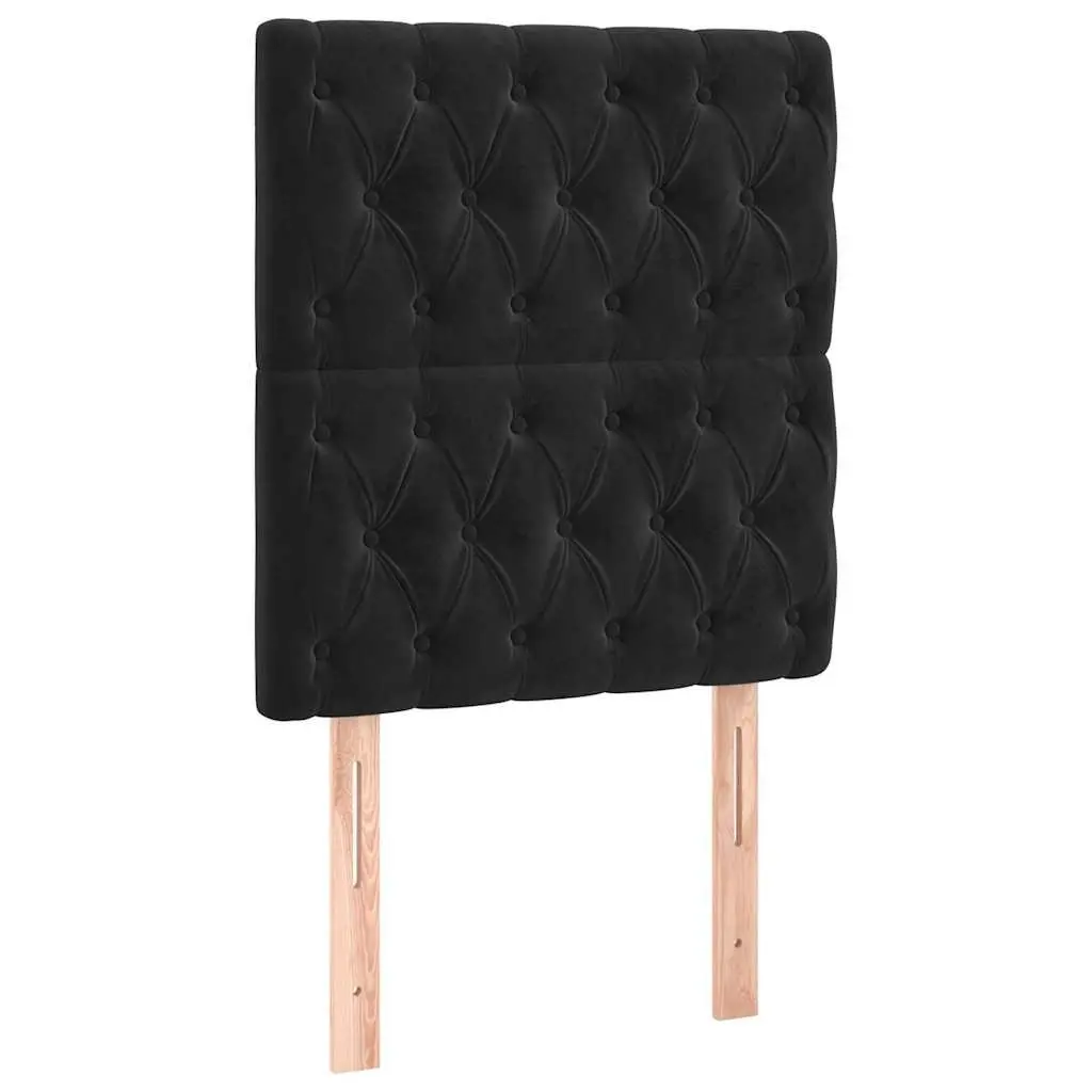 Black Velvet LED Headboard 80cm for Modern Bedrooms