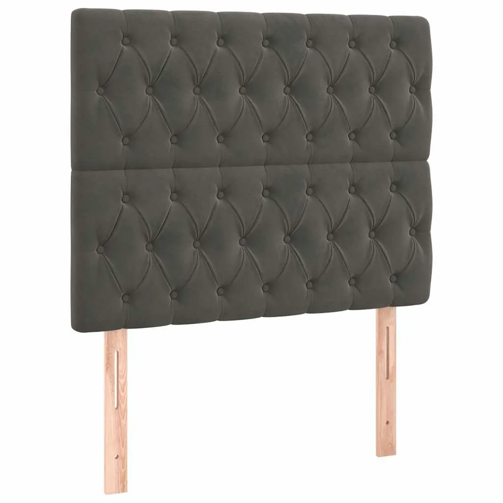 Dark Grey Velvet LED Headboard 100cm