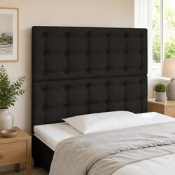 Black Fabric LED Headboard with Adjustable Height 80cm