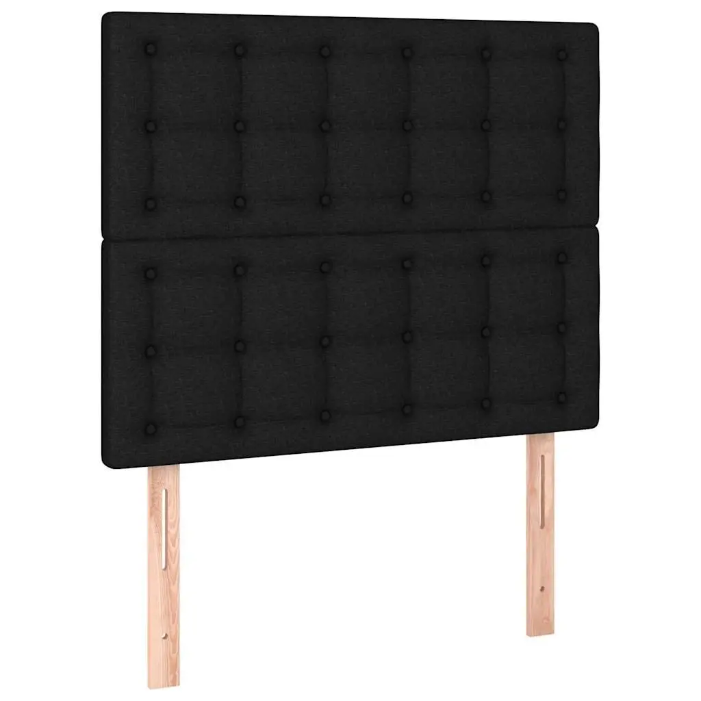 Black Fabric LED Headboard with Adjustable Height 80cm