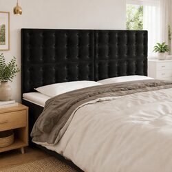 Modern Velvet LED Headboard with Colorful Lights