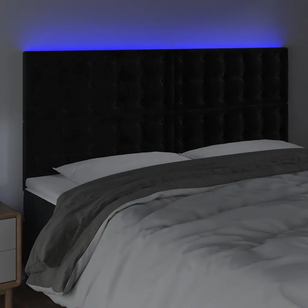 Velvet LED Headboard with Colorful Lights