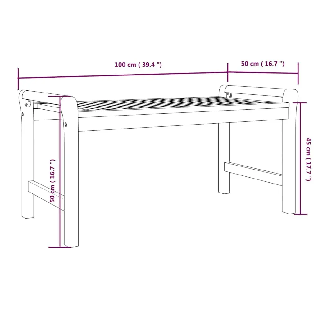 Solid Acacia Wood Coffee Table 100x50x50 cm