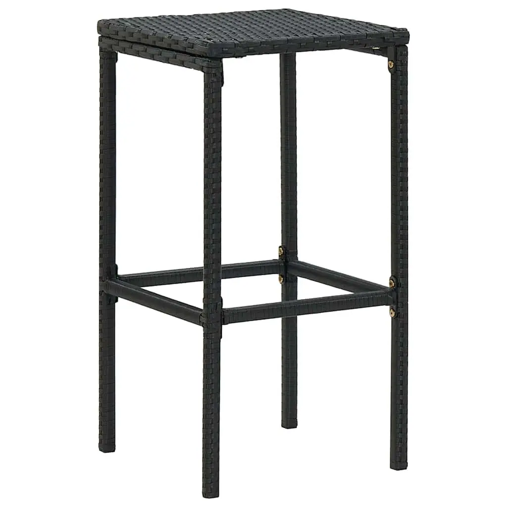 Bar Stools with Cushions Set of 6 in Black