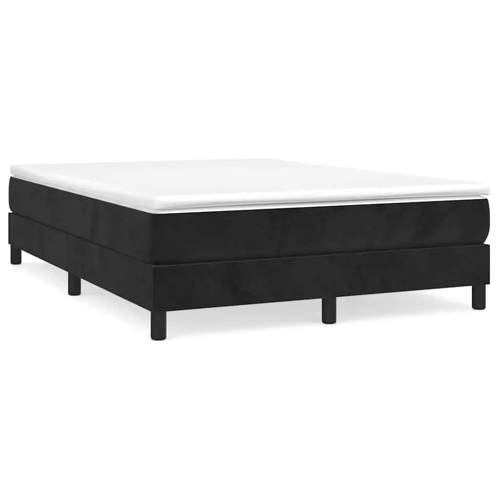 Pocket Spring Mattress Queen Size Bed Black Velvet 153x203cm