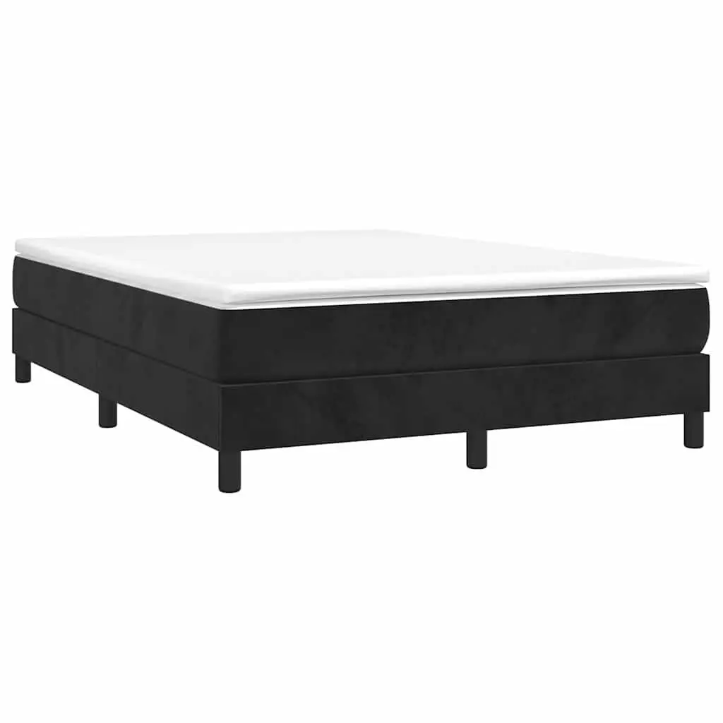Pocket Spring Mattress Queen Size Bed Black Velvet 153x203cm