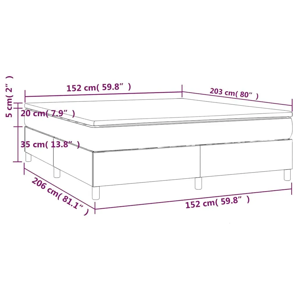 Queen Size Box Spring Bed with Integrated Pocket Spring Mattress Faux Leather Black
