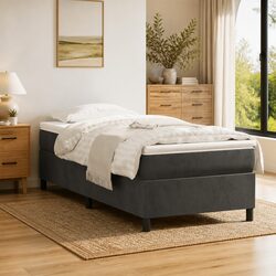 King Single Box Spring Bed with Velvet Pocket Mattress