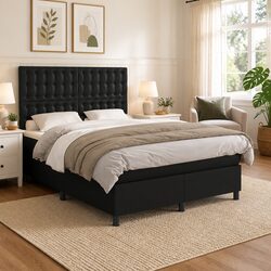 Cozy Double Box Spring Bed with Pocket Spring Mattress