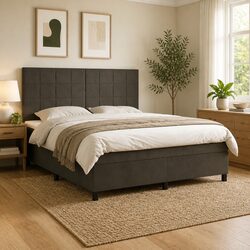 Elegant Queen Box Spring Bed with Pocket Spring Mattress