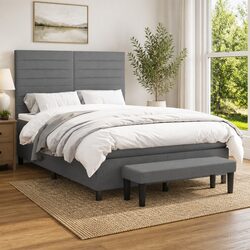 Comfortable Double Box Spring Bed with Pocket Spring Mattress