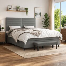 Queen Size Box Spring Bed with Adjustable Pocket Spring Mattress