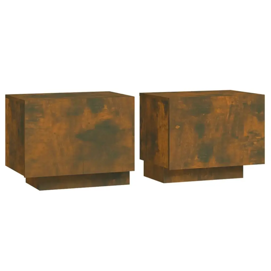 Brown Engineered Wood Bedside Cabinet for Bedroom