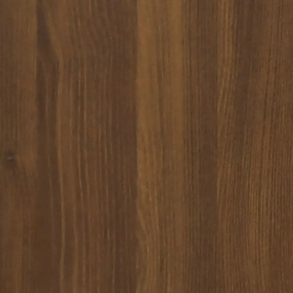Brown Oak Bedside Cabinet 100x35x40 cm Nightstand