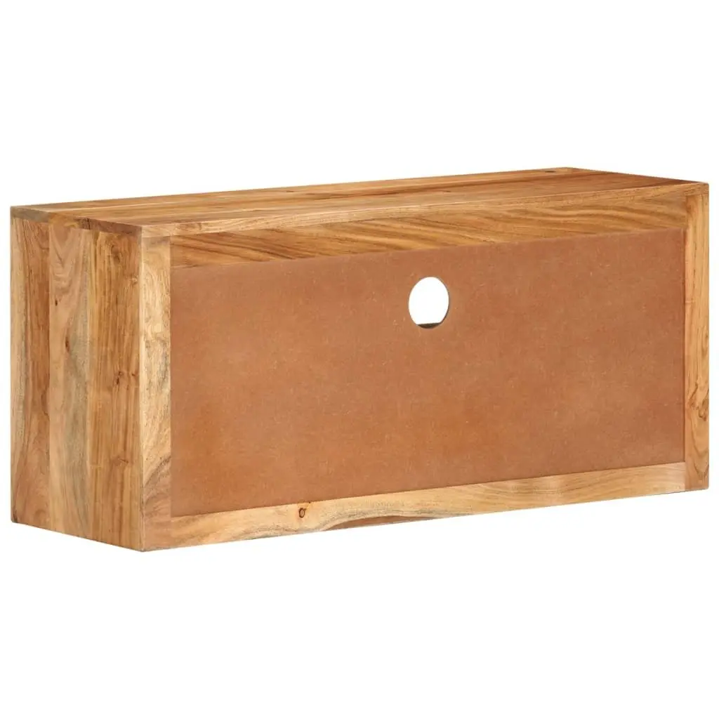 Acacia Wood TV Cabinet Storage Unit 88x30x40 cm Brown with Drawers and Shelf for Living Room Entertainment Area