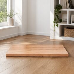 Handcrafted Solid Oak Table Top with Live Edge 80x40 cm
