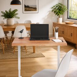 Light Brown Solid Oak Wood Table Top 80x50x4cm