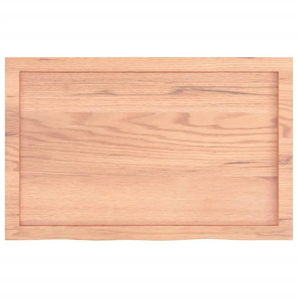Wooden Table Top Light Brown 80x50x4cm Solid Oak Wood