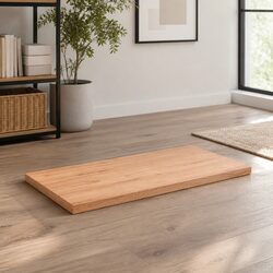 Brown Solid Oak Wood Table Top with Live Edge 80x50x6cm