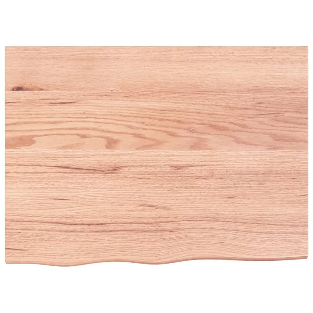 Brown Solid Oak Wood Table Top 80x60x6 cm Replacement