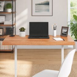 Solid Oak Wooden Table Top with Live Edge 100x50x6 cm