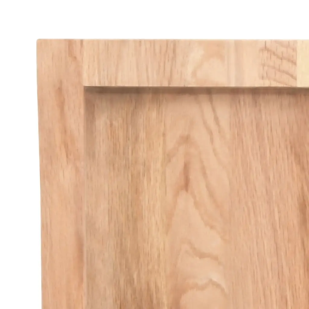 Solid Oak Wooden Table Top with Live Edge 100x50x6 cm