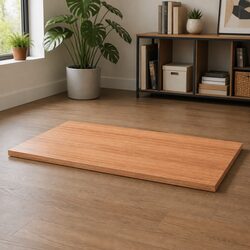 Handcrafted Solid Oak Tabletop Light Brown 100x60x4 cm