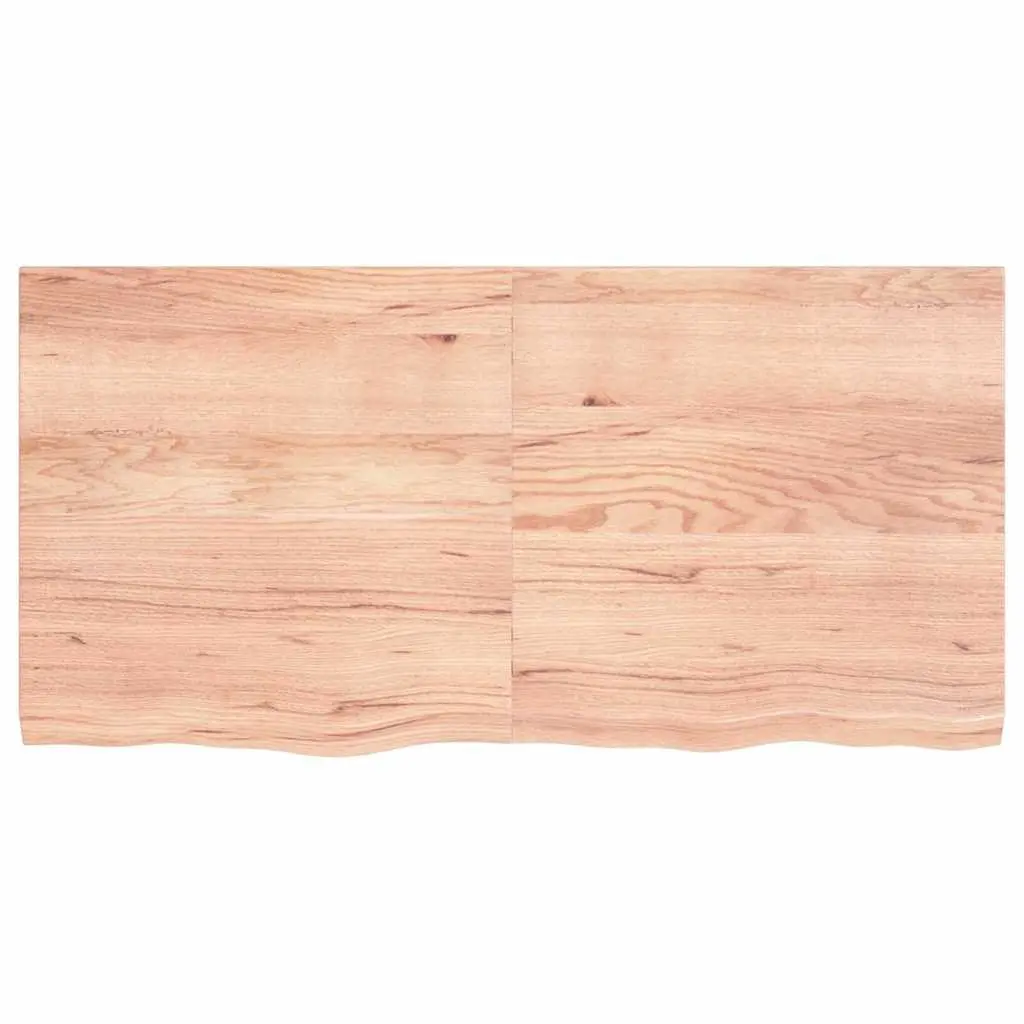 Light Brown Solid Oak Wood Folding Table Top 120x60cm