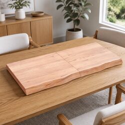 Brown Solid Oak Folding Table Top 120x60x6 cm