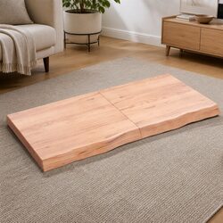 Brown Solid Oak Folding Table Top 120x60x6 cm