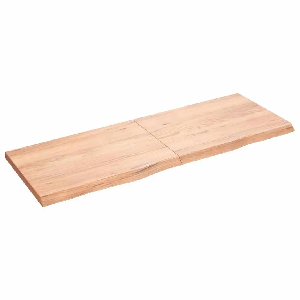 Solid Oak Wood Table Top 140x50cm with Live Edge