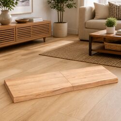 Brown Solid Oak Wood Folding Table Top 140x50x6 cm