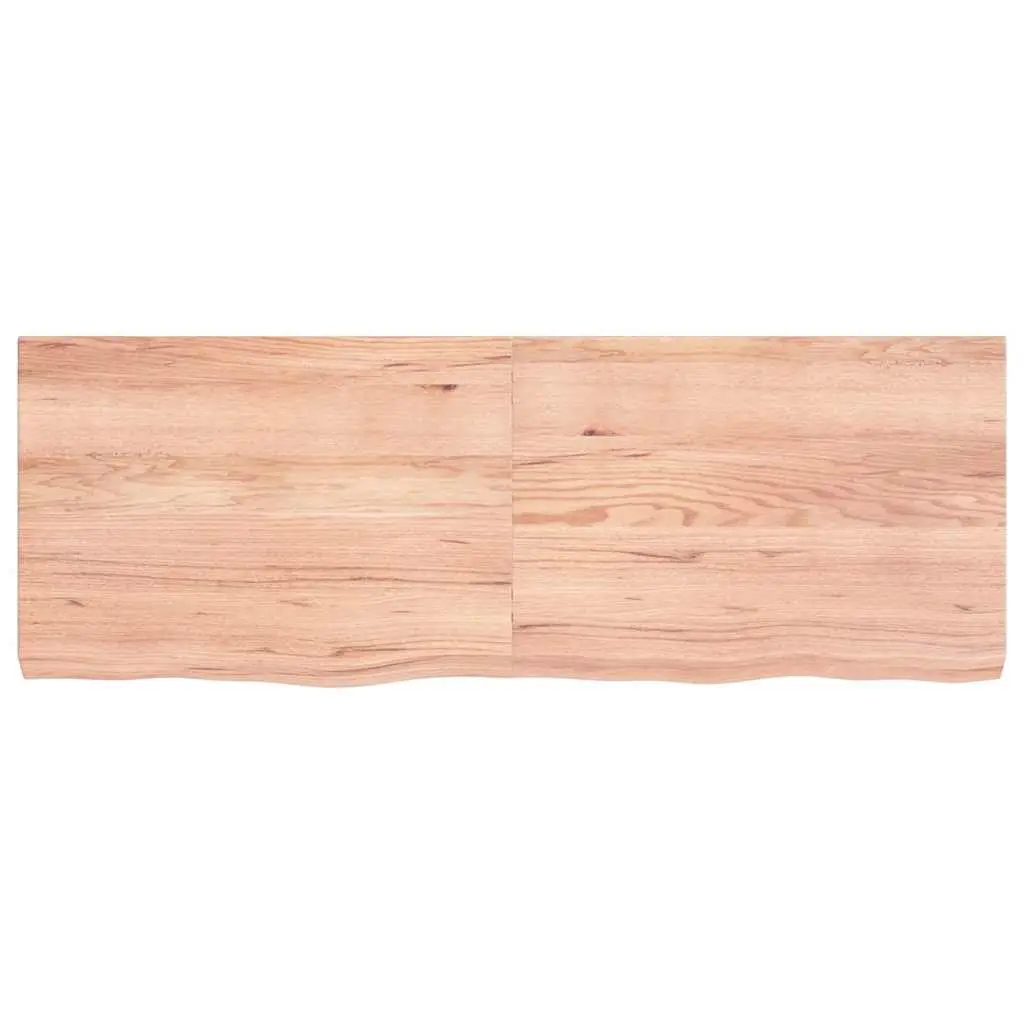Solid Oak Wood Table Top Brown 140x50x6 cm Treated Folding Board
