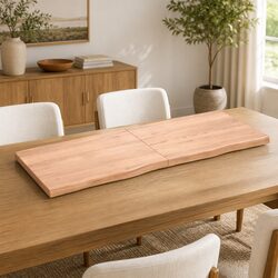 Warm Brown Solid Oak Wood Tabletop 160x60cm