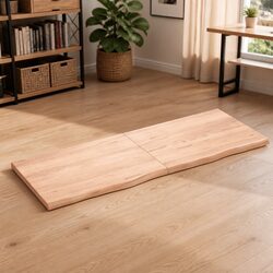 Warm Brown Solid Oak Wood Tabletop 160x60cm