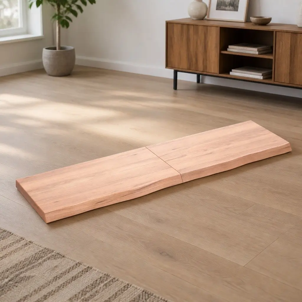 Brown Solid Oak Wood Table Top Replacement Board 180x50x6 cm