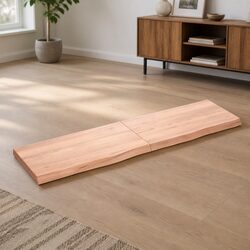Brown Solid Oak Wood Table Top Replacement Board 180x50x6 cm