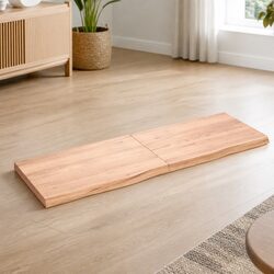 Brown Solid Oak Folding Table Top 180x60 cm Live Edge