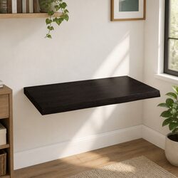 Dark Brown Solid Oak Wood Replacement Tabletop 60x40x4 cm