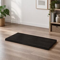 Dark Brown Solid Oak Wood Table Top 60x50x4cm