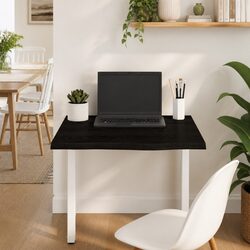 Dark Brown Solid Oak Wood Dining Table Top 60x60x2 cm