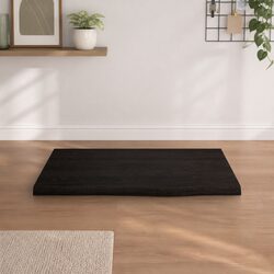 Dark Brown Solid Oak Wood Dining Table Top 60x60x2 cm