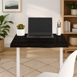 Dark Brown Solid Oak Wood Table Top 60x60x4 cm