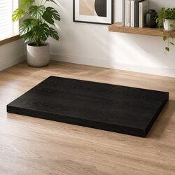 Dark Brown Solid Oak Wood Table Top 60x60x4 cm