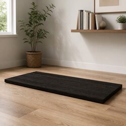 Solid Oak Wooden Table Top Dark Brown 80x40x2 cm