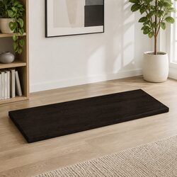 Solid Oak Tabletop in Dark Brown 80x50x4 cm