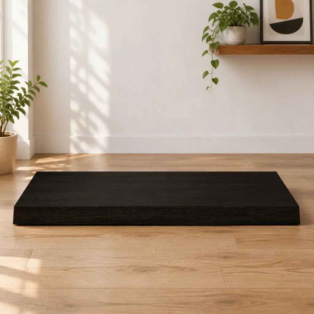 Handmade Live Edge Solid Oak Wood Table Top 80x50x6 cm