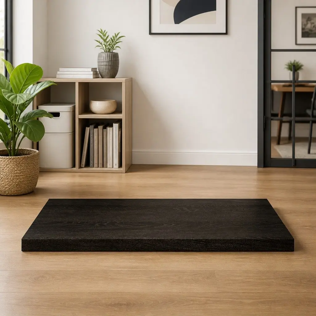 Solid Oak Dark Brown Wooden Table Top 80x60x4 cm