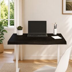 Solid Oak Dark Brown Wooden Table Top 80x60x4 cm
